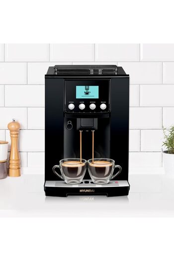Hyundai Fully Automatic Espresso Coffee Machine with Bean Grinder and LCD Display