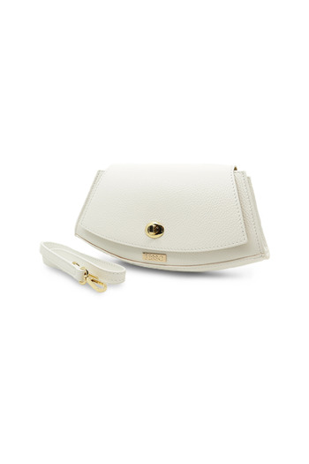 BESSO Fascino Eclettico Full Grain Leather Shoulder Bag White