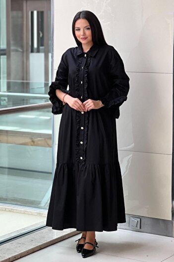 Ghisa Ruffled Six-Valon Cotton Dress