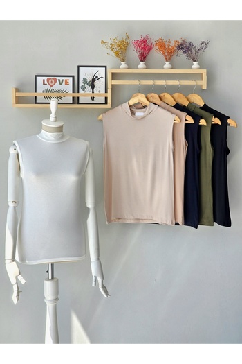 ENDAMIM Short Fisherman Collar Combed Cotton Thin Soft Textured Lining / Underwear