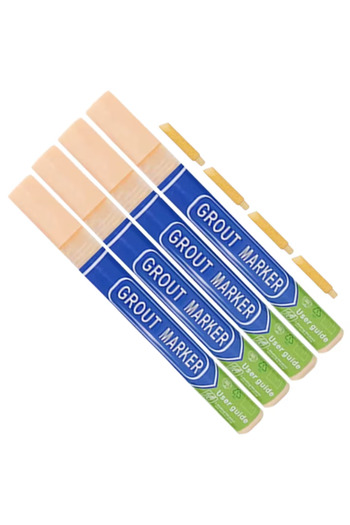 TrioStore Set of 4 Permanent Corrective Paste Markers for Covering Tile Joints, Cream, 15 ML