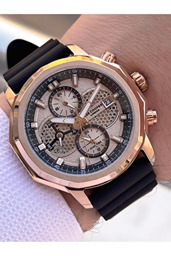 Lee Cooper Italian Design Bracelet Gift Silicone Cord 5 Atm Men's Wristwatch Elc.08238.472