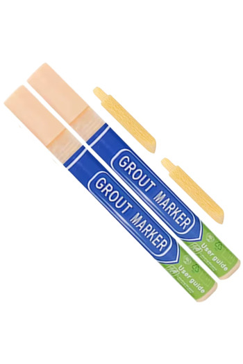 TrioStore Set of 2 Permanent Corrective Paste Markers for Covering Tile Joints, Cream, 15 ML
