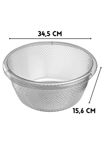 ELDİPA 9.5 Liter Sapphire Pattern Transparent Basin |   Food Basin Premium Plastic