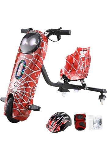 Proride Electric Drifting Scooter for Kids – 36V 250W Motor, Bluetooth, LED Lights, Helmet & Pads