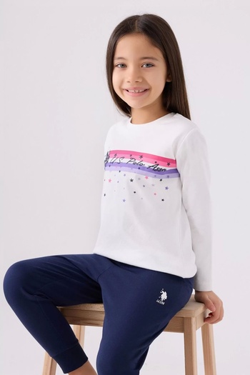 U.S. Polo Assn. Girl's double set - cream