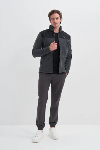 Cazador Turtleneck Anthracite Men's Cardigan 56380