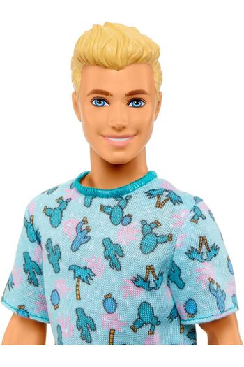 mattel Ken Fashionistas Doll #211 – Blonde Hair, Cactus Tee, White Shorts, Ages 3+