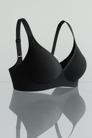 enmodaiçgiyim Black Laser Cut Unlined Unlined Seamless Luxury Women's Bra - Non-Marking and Comfortable