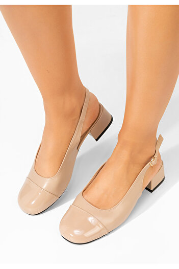 B T Shoes Khaki lodičky s otevřenou patou Charissa