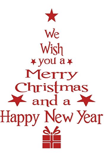 Today Idea Christmas Tree Wall Stickers | Happy New Year Decorations | Vinyl PVC Art for Holidays for Home, Off