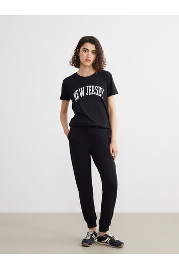 LC Waikiki Black Elastic Waist Women's Jogger Sweatpants