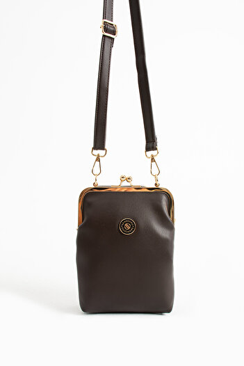 Sanmorris Women's Scholarship Gold Accessory Adjustable Cross Strap Faux Leather Shoulder and Crossbody Bag