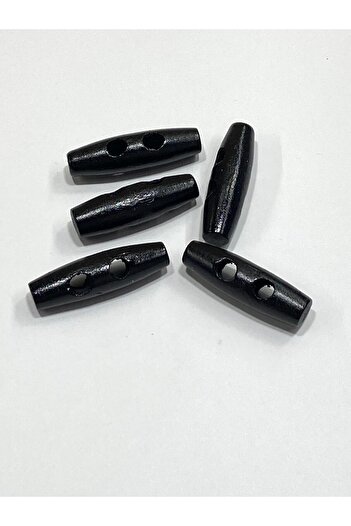 karantuhafiye Wooden Shepherd Button Set of 5 / 4 cm / Black
