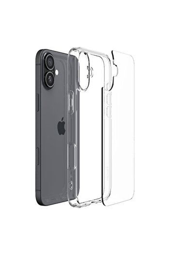 Juls Case for iPhone 16 Plus - Spigen Ultra Hybrid H68, Silicone, Crystal Clear