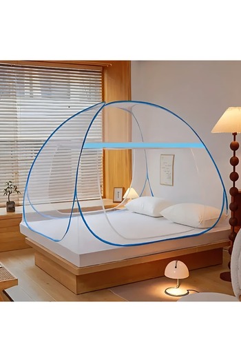 SUMAKA Easy Setup Mosquito Net Single Person - Full Edge Coverage, Summer Outdoor Camping, Home Indoor Use