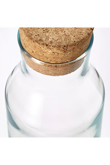IKEA 365+ Carafe with stopper, clear glass/cork, 1 l