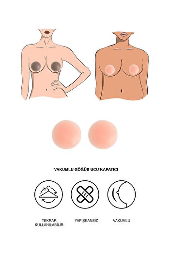 C&City Non-Adhesive Vacuum Silicone Nipple Cover Skin