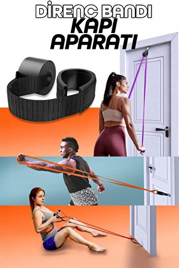 Telvesse Resistance Band Door Attachment for Home Pulldown Curl Row Cable Press Machine Holding Device 1 Piece
