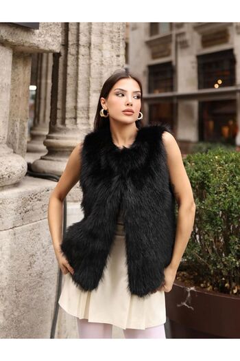 Gameyal Women's Faux Fur Winter Vest