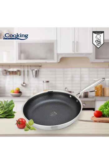 Cooking by Heinner STAINLESS STEEL PAN IN 3 LAYERS 28.5 X5.5 CM, TITANIUM3