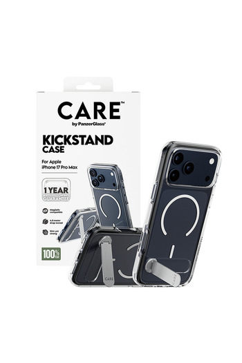 Panzer Glass CARE Features Case with Kickstand Magsafe iPhone 17 Pro Max - Clear