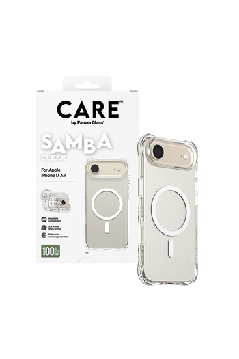Panzer Glass CARE Fashionable Case Samba with White Magsafe iPhone 17 Air - Clear