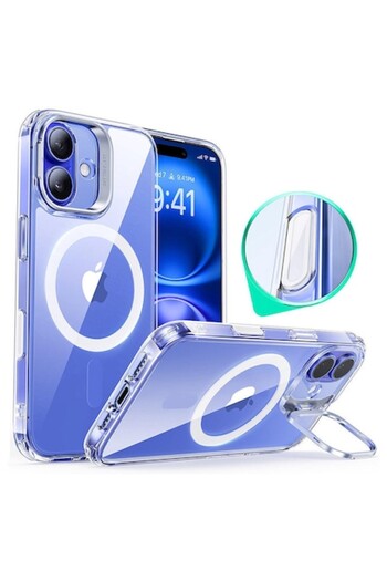 Tim High Protection Case for iPhone 16 Plus, B18, Thermoresistant Plastic, Crystal Clear