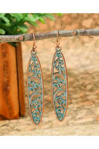 Ivory Pearl Ethnic Otanic Retro Earrings