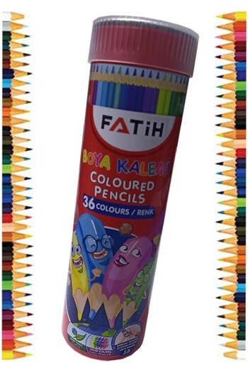 Fatih 1 Piece of 36 Colors Paint Pen with 36 Dry Paint Tins Box Dry Color in Metal Box
