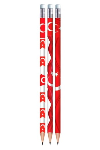 Fatih Turkey 2B Round Pencil with Eraser 12 Pieces