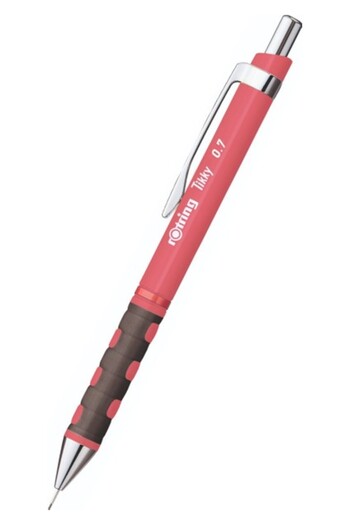 Rotring Tikky Mechanical Pencil 0.7 mm Pink Plastic Body Durable Mechanism School Office