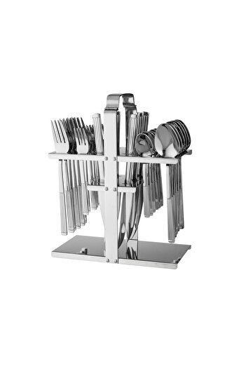 ABAREEK 30-Piece Stainless Steel Flatware Set in Silver