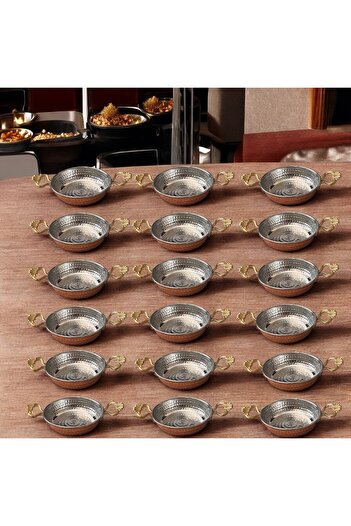 BARITCIOGLU Copper Breakfast Serving Plate 30 Pieces Sahan Presentation Plate