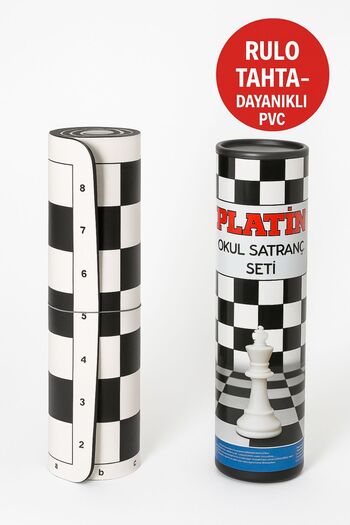 TOYFEST Platinum School Type Roll-Up Chess Set - Durable Pvc Board and Roller Carrying Case
