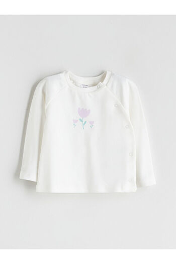 LC Waikiki New Season Crew Neck Printed Baby Girl Pajama Set