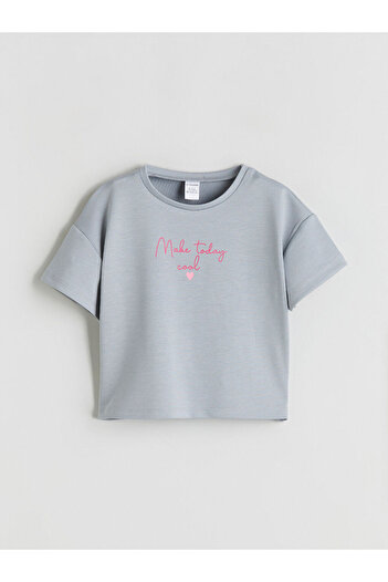 LC Waikiki Quality Parts from Çelebi Store |   Crew Neck Printed Girls' T-Shirt and Pants 2-Piece Set