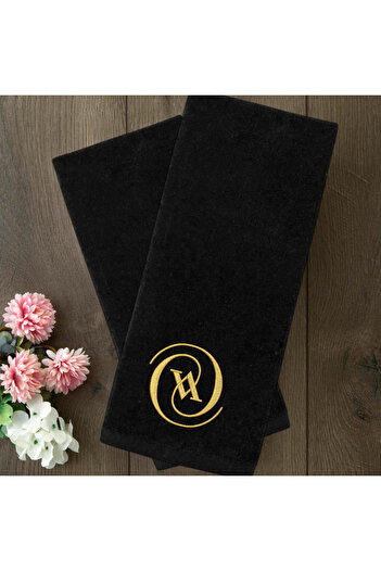 Ursa V Letter Embroidered Decorative Kitchen and Bathroom Towel 30X50