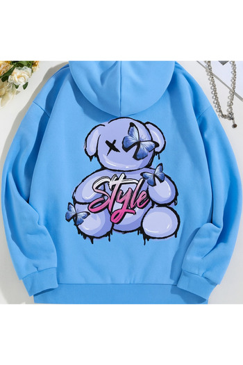 CLASSY.MODA Унисекс прекалено голяма 3-слойна качулка 🧸🦋✨ Стил Мечешка качулка с качулка Казуална удобна улична мода