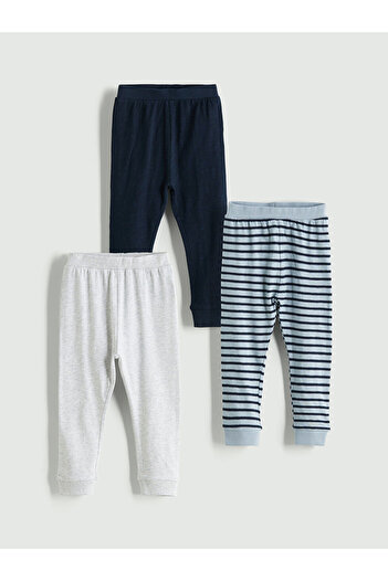 LC Waikiki Lcw Babyblue Elastic Waist Baby Boy Pajama Bottom 3-Piece