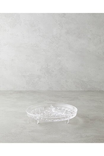 English Home Bubble Glass 3-Compartment Presentation Box 22X5 cm Transparent
