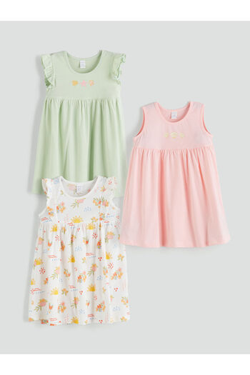LC Waikiki Crew Neck Baby Girl Dress 3-Piece