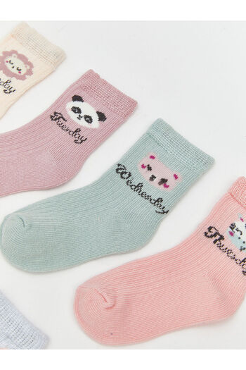 LC Waikiki Lcw Printed Baby Girl Socks 7 Pack (W5)