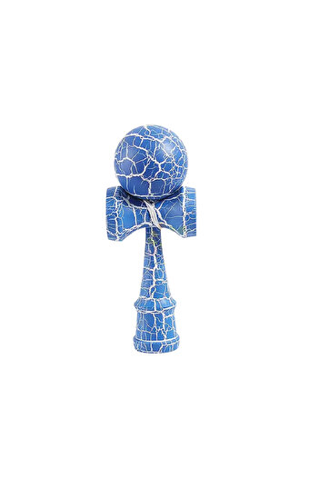 Sultan Wooden Kendama 18 cm - classic model with cracked design, non-slip surface - BLUE