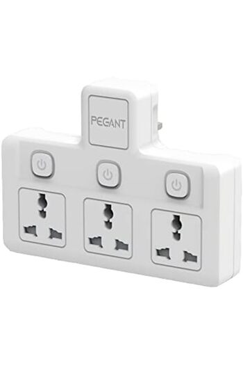 Hope Multi Plug Power Extension Socket Adapter, 3 Way Universal Wall Electrical Extender Outlet, U