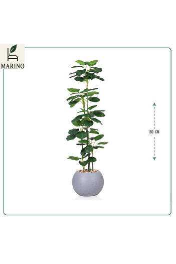 Generica Description of a green tree with 6 branches and a plastic pot - 180 cm