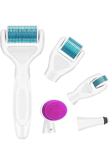 Drs Derma Roller System Derma Roller, Nivlan 6 in 1 Micro Needle Roller for Skin Care