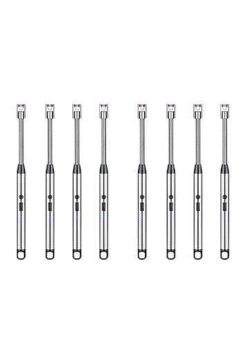 Taimi Pack of 8 SILVER Dual Model Lighter Electric Lighter