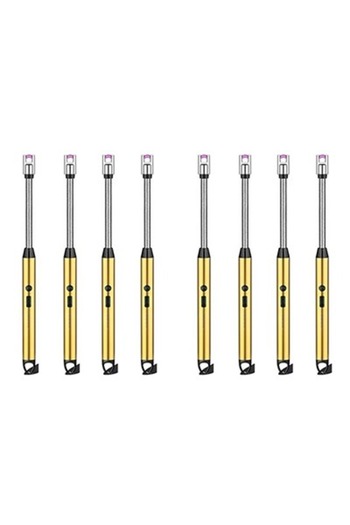 Taimi Pack of 8 Gold Dual Model Lighter Electric Lighter