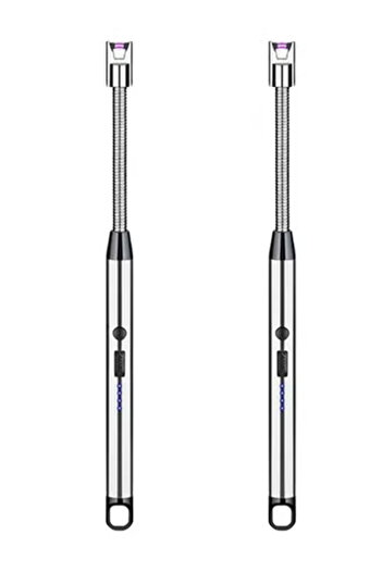 Taimi Pack of 2 SILVER Dual Model Lighter Electric Lighter